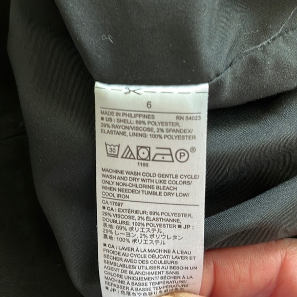 Banana Republic Black Pencil Skirt Fully Lined Size 6 - Picture 5 of 11